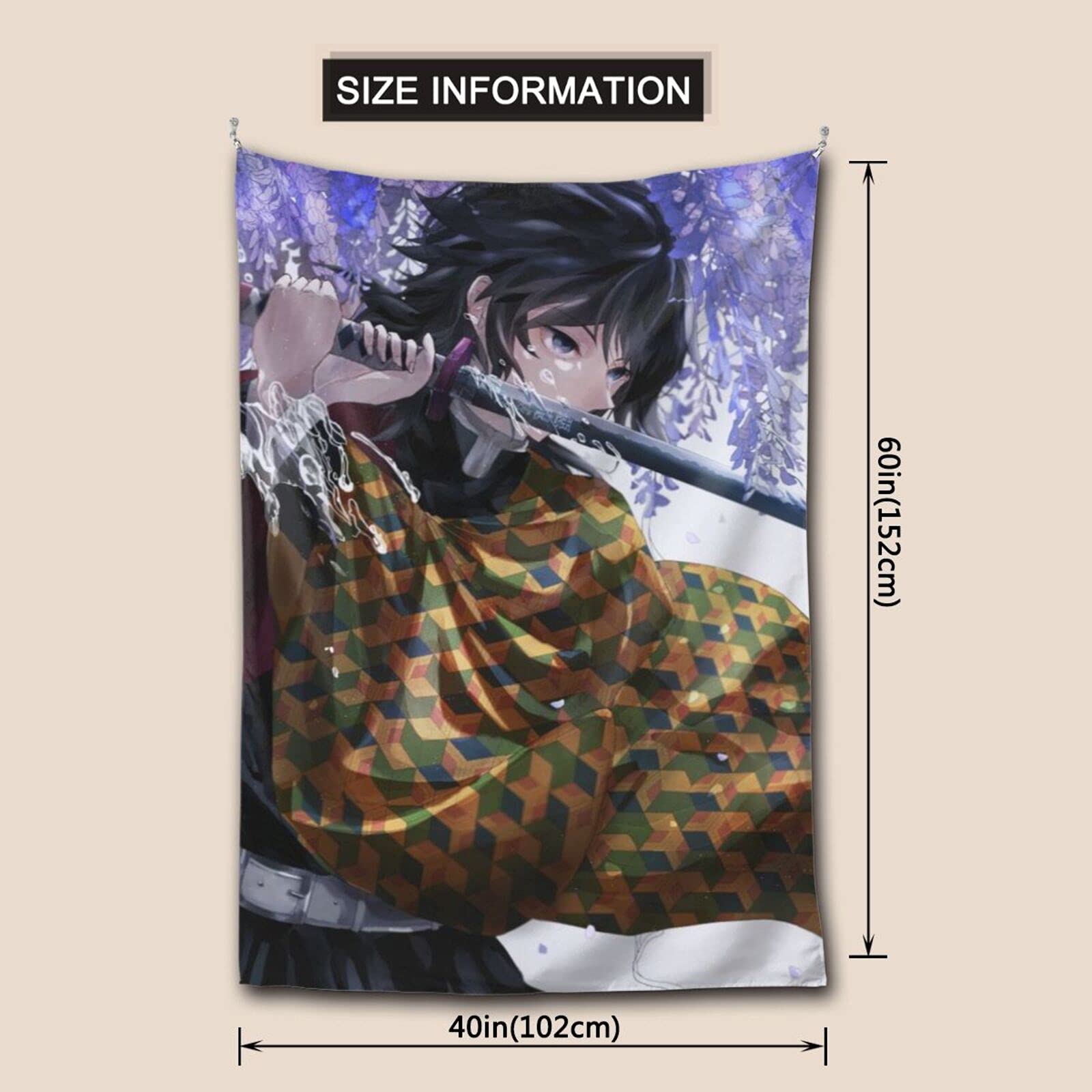 Amazon.co.jp: 鬼滅の刃 冨岡 義勇 タペストリー 壁掛け 部屋 壁飾り